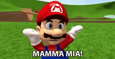 A Cartoon Of Mario Saying Mamma Mia In A Video Game GIF