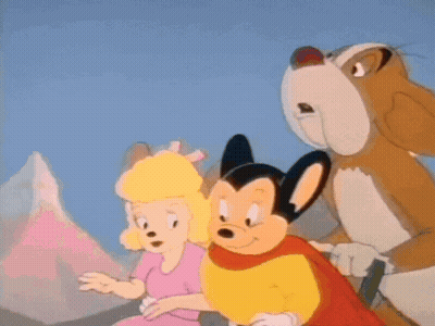 A Cartoon Of Mickey Mouse And Minnie Mouse GIF