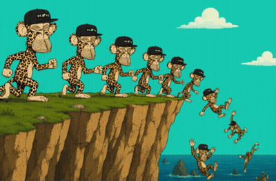 A Cartoon Of Monkeys Wearing Hats With The Letters N.i.p.e. On Them GIF