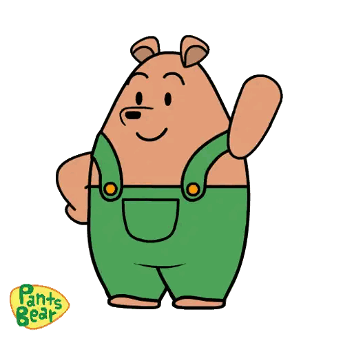 A Cartoon Of Pants Bear Dancing With Music Notes Sticker