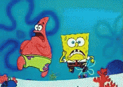 A Cartoon Of Patrick Star And Spongebob Squarepants GIF