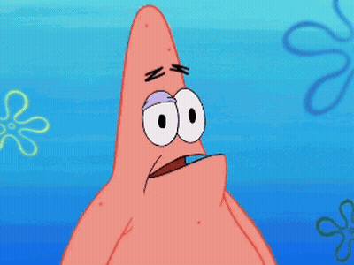 A Cartoon Of Patrick Star With His Mouth Wide Open GIF