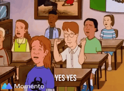 A Cartoon Of People In A Classroom With The Words Yes Yes On The Bottom Right GIF