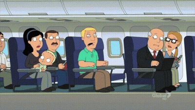 A Cartoon Of People Sitting On A Plane With The Words Global Hd On The Bottom Right GIF