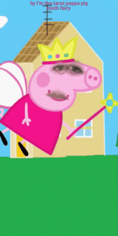 A Cartoon Of Peppa Pig With A Crown And Wand GIF