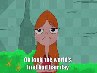 A Cartoon Of Perry The Platypus Says " Oh Look The World 'S First Bad Hair Day .. " GIF