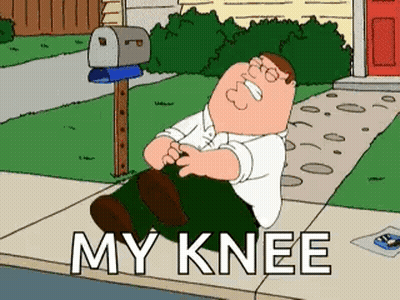 A Cartoon Of Peter Griffin Kneeling On The Sidewalk GIF
