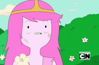 A Cartoon Of Princess Bubblegum From Adventure Time With A Cn Logo GIF