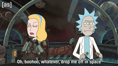 A Cartoon Of Rick And Morty Saying Oh Boohoo GIF