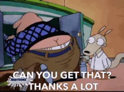 A Cartoon Of Rick And Morty Says " Can You Get That Thanks A Lot " GIF
