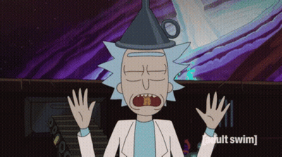 A Cartoon Of Rick And Morty With The Words Adult Swim Below Him GIF