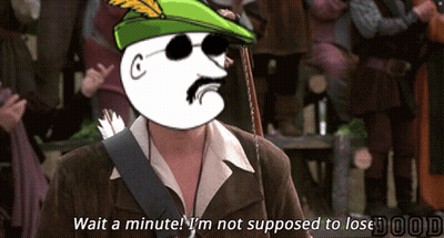 A Cartoon Of Robin Hood Says Wait A Minute I 'M Not Supposed To Lose Wood GIF