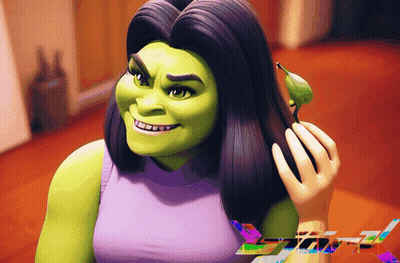 A Cartoon Of Shrek Holding A Small Green Object GIF