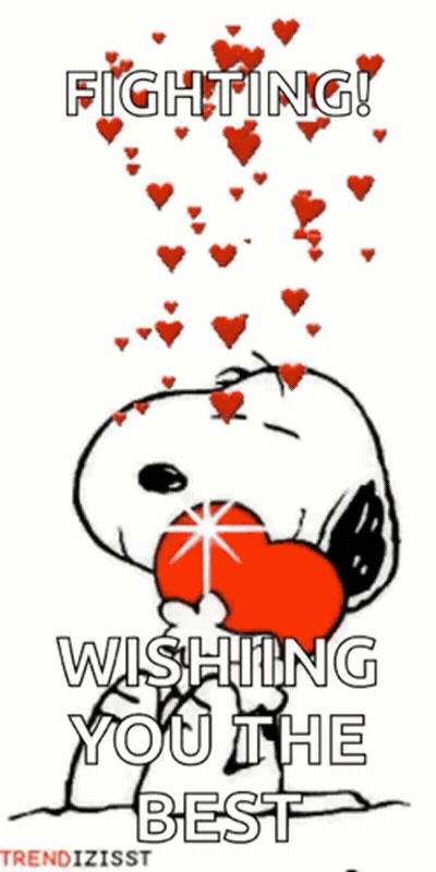 A Cartoon Of Snoopy Holding A Heart With The Words Wishing You The Best Written On It GIF