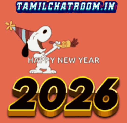 A Cartoon Of Snoopy Holding A Party Horn With The Year 2026 GIF