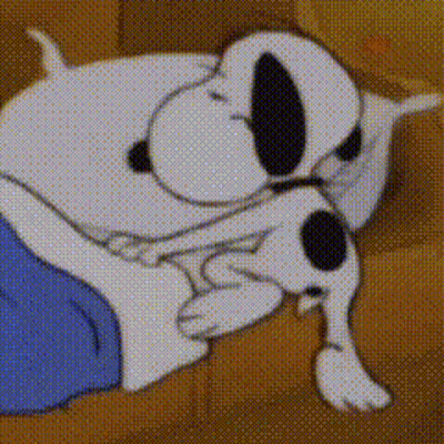 A Cartoon Of Snoopy Laying On A Couch With A Dog GIF