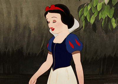 A Cartoon Of Snow White With Vintagegal Written On The Bottom Right GIF
