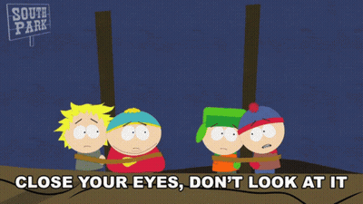 A Cartoon Of South Park Characters Tied Up With A Sign That Says South Park GIF