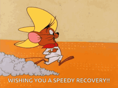 A Cartoon Of Speedy Gonzales Wishing You A Speedy Recovery GIF