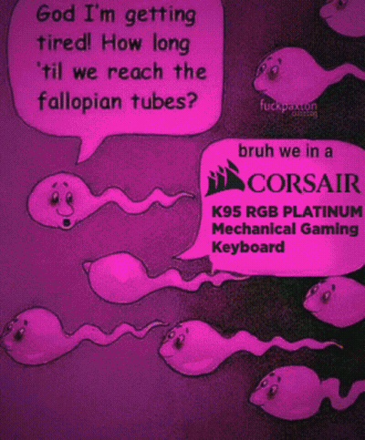 A Cartoon Of Sperm With Speech Bubbles That Say God I 'M Getting Tired GIF