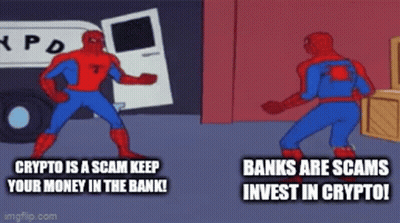 A Cartoon Of Spider-Man Standing Next To Another Spider-Man In Front Of A Bank Van . GIF
