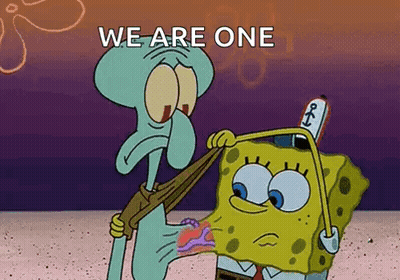 A Cartoon Of Spongebob And Squidward From Spongebob Squarepants . GIF