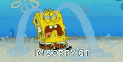 A Cartoon Of Spongebob Crying And Saying `` Im Sorry Gt '' GIF