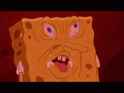 A Cartoon Of Spongebob Squarepants Making A Funny Face With His Tongue Hanging Out . GIF