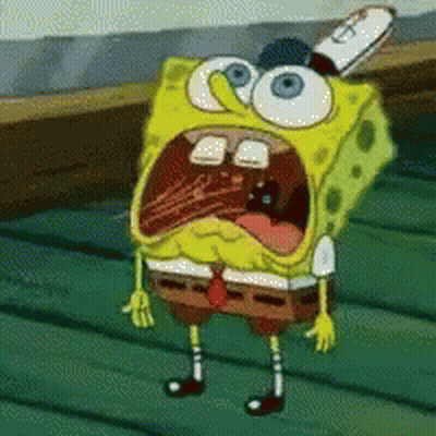 A Cartoon Of Spongebob Squarepants With His Mouth Open GIF