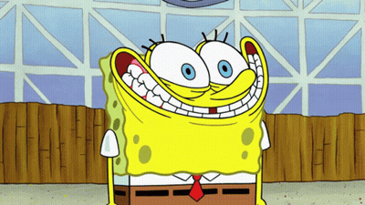A Cartoon Of Spongebob Squarepants With His Mouth Wide Open GIF