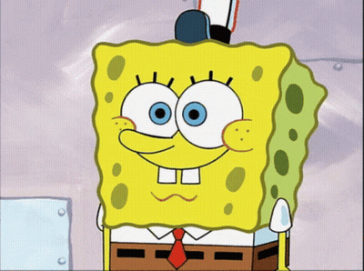 A Cartoon Of Spongebob Wearing A Red Tie And A Hat GIF