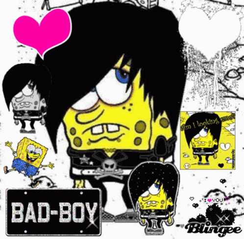 SpongeBob With Bad Boy Sign GIF