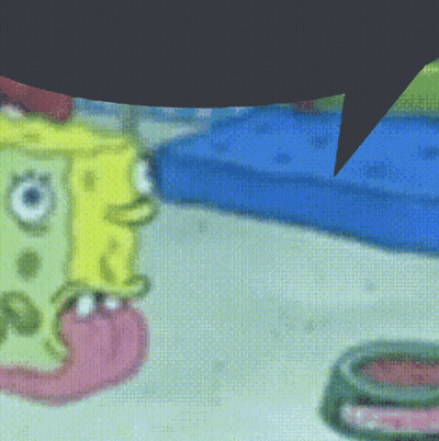 A Cartoon Of Spongebob With A Speech Bubble GIF