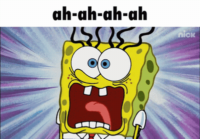 A Cartoon Of Spongebob With A Surprised Look On His Face GIF