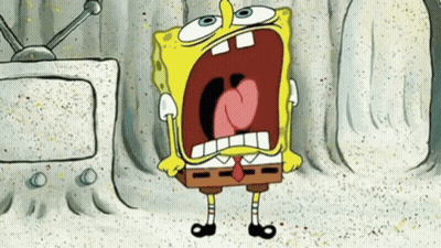 A Cartoon Of Spongebob With His Mouth Open GIF
