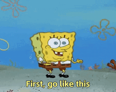 A Cartoon Of Spongebob With The Words Bring It Around Town Below Him GIF