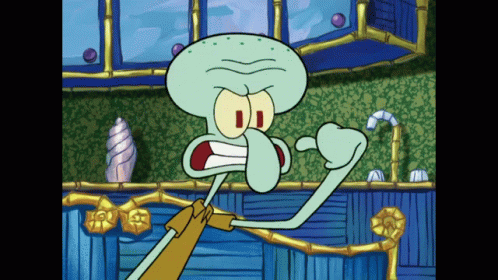 A Cartoon Of Squidward From Spongebob Squarepants GIF