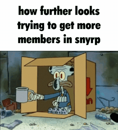 A Cartoon Of Squidward Sitting In A Cardboard Box With A Cup Of Coffee GIF