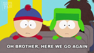 A Cartoon Of Stan And Kyle From South Park GIF