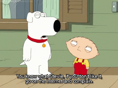 A Cartoon Of Stewie And Brian From Family Guy Talking To Each Other GIF