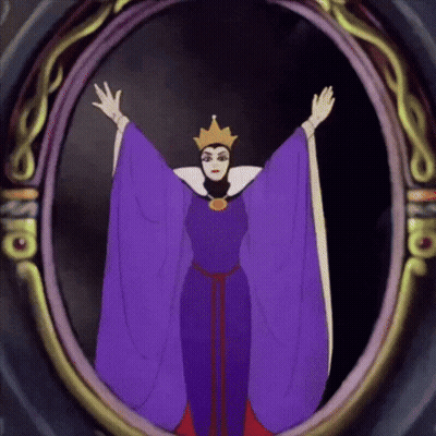 A Cartoon Of The Evil Queen From Snow White And The Seven Dwarfs GIF