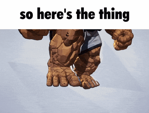 A Cartoon Of The Thing With The Words So Here 'S The Thing Above It GIF