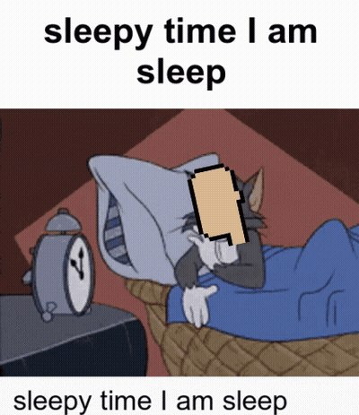 A Cartoon Of Tom And Jerry Laying In Bed With An Alarm Clock GIF