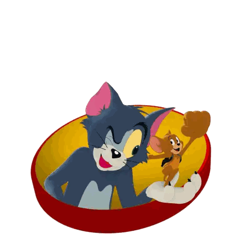 A Cartoon Of Tom And Jerry With The Letter K Above Them Sticker