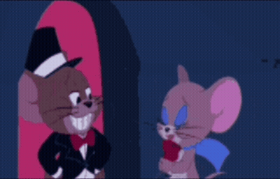 A Cartoon Of Tom And Jerry With The Words Hi Beautiful Below Them GIF