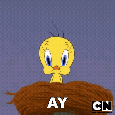 A Cartoon Of Tweety Saying No Puedo Creerlo Cn GIF