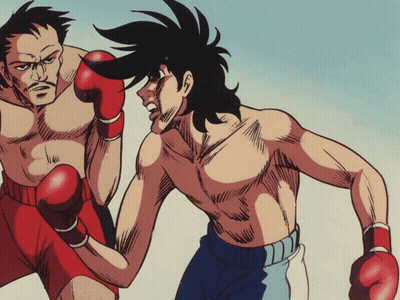 A Cartoon Of Two Boxers Fighting Each Other GIF