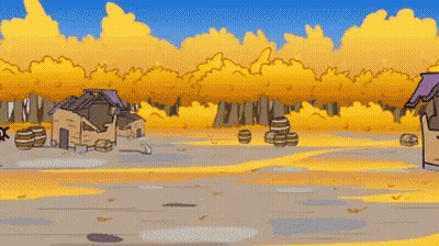 a cartoon of two dogs hugging in a field