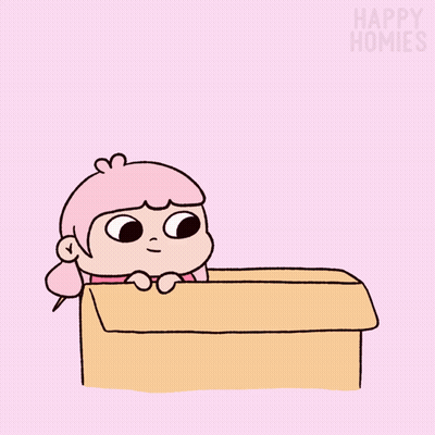 A Cartoon Of Two Girls In A Box With The Words Happy Homies On The Bottom Right GIF