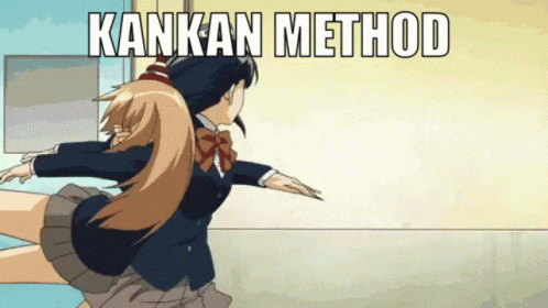 A Cartoon Of Two Girls With The Words Kankan Method Written Above Them GIF